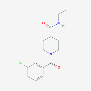 molecular formula C15H19ClN2O2 B11157407 1-(3-chlorobenzoyl)-N-ethylpiperidine-4-carboxamide 