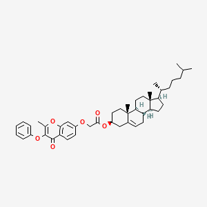 Cholest-5-EN-3-YL ((2-methyl-4-oxo-3-phenoxy-4H-chromen-7-YL)oxy)acetate