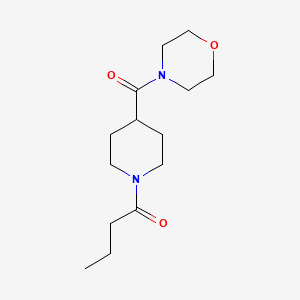 molecular formula C14H24N2O3 B11157430 1-[4-(Morpholin-4-ylcarbonyl)piperidin-1-yl]butan-1-one 