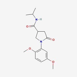 molecular formula C16H22N2O4 B11157431 1-(2,5-dimethoxyphenyl)-5-oxo-N-(propan-2-yl)pyrrolidine-3-carboxamide 