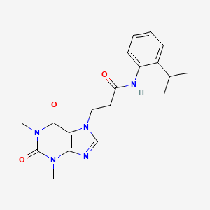 3-(1,3-dimethyl-2,6-dioxo-1,2,3,6-tetrahydro-7H-purin-7-yl)-N-(2-isopropylphenyl)propanamide