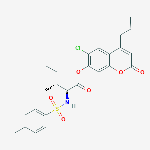 (6-chloro-2-oxo-4-propylchromen-7-yl) (2S,3R)-3-methyl-2-[(4-methylphenyl)sulfonylamino]pentanoate