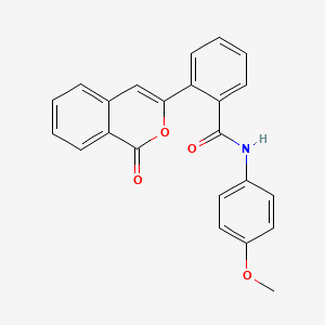 molecular formula C23H17NO4 B11157463 N-(4-methoxyphenyl)-2-(1-oxo-1H-isochromen-3-yl)benzamide 