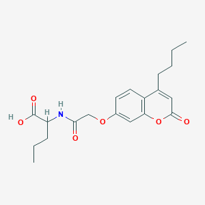 molecular formula C20H25NO6 B11157464 N-{[(4-butyl-2-oxo-2H-chromen-7-yl)oxy]acetyl}norvaline 