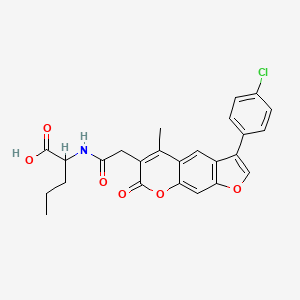 N-{[3-(4-chlorophenyl)-5-methyl-7-oxo-7H-furo[3,2-g]chromen-6-yl]acetyl}norvaline