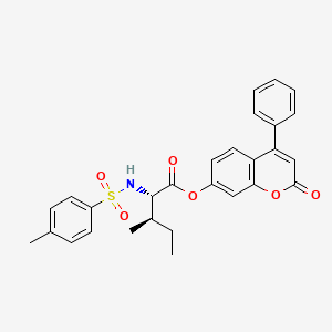 molecular formula C28H27NO6S B11157497 (2-oxo-4-phenylchromen-7-yl) (2S,3R)-3-methyl-2-[(4-methylphenyl)sulfonylamino]pentanoate 