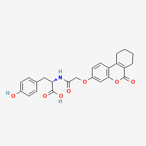 molecular formula C24H23NO7 B11157504 N-{[(6-oxo-7,8,9,10-tetrahydro-6H-benzo[c]chromen-3-yl)oxy]acetyl}-L-tyrosine 