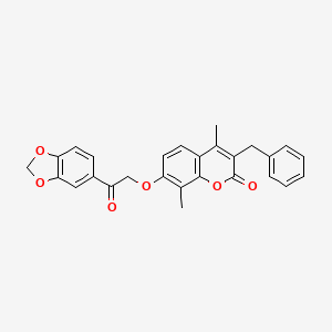 7-[2-(1,3-benzodioxol-5-yl)-2-oxoethoxy]-3-benzyl-4,8-dimethyl-2H-chromen-2-one