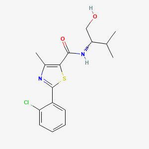 2-(2-chlorophenyl)-N-[(2S)-1-hydroxy-3-methylbutan-2-yl]-4-methyl-1,3-thiazole-5-carboxamide