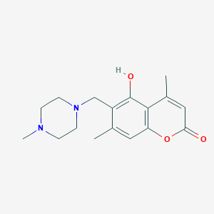 molecular formula C17H22N2O3 B11157567 5-hydroxy-4,7-dimethyl-6-[(4-methylpiperazino)methyl]-2H-chromen-2-one 