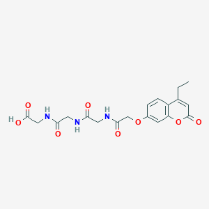 molecular formula C19H21N3O8 B11157569 N-{[(4-ethyl-2-oxo-2H-chromen-7-yl)oxy]acetyl}glycylglycylglycine 