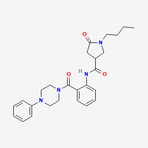 1-butyl-5-oxo-N-{2-[(4-phenylpiperazin-1-yl)carbonyl]phenyl}pyrrolidine-3-carboxamide