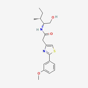 N-[(2R,3R)-1-hydroxy-3-methylpentan-2-yl]-2-[2-(3-methoxyphenyl)-1,3-thiazol-4-yl]acetamide