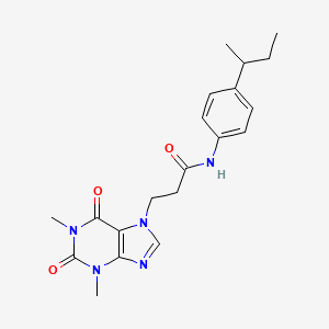 N-[4-(butan-2-yl)phenyl]-3-(1,3-dimethyl-2,6-dioxo-1,2,3,6-tetrahydro-7H-purin-7-yl)propanamide