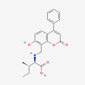 2-{[(7-hydroxy-2-oxo-4-phenyl-2H-chromen-8-yl)methyl]amino}-3-methylpentanoic acid