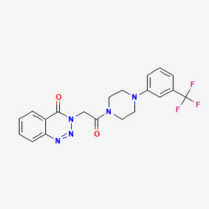 3-(2-oxo-2-{4-[3-(trifluoromethyl)phenyl]piperazino}ethyl)-1,2,3-benzotriazin-4(3H)-one