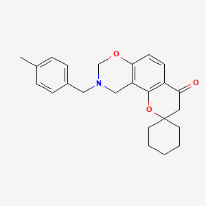 9-(4-methylbenzyl)-9,10-dihydro-8H-spiro[chromeno[8,7-e][1,3]oxazine-2,1'-cyclohexan]-4(3H)-one