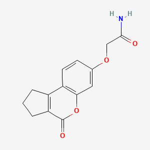 2-[(4-Oxo-1,2,3,4-tetrahydrocyclopenta[c]chromen-7-yl)oxy]acetamide