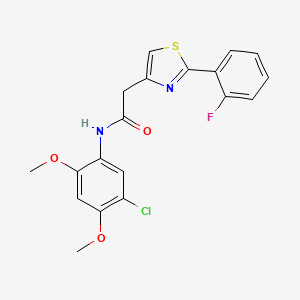 N-(5-chloro-2,4-dimethoxyphenyl)-2-[2-(2-fluorophenyl)-1,3-thiazol-4-yl]acetamide