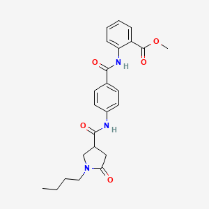 Methyl 2-{[(4-{[(1-butyl-5-oxopyrrolidin-3-yl)carbonyl]amino}phenyl)carbonyl]amino}benzoate