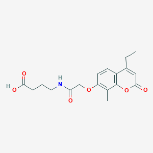 4-({[(4-ethyl-8-methyl-2-oxo-2H-chromen-7-yl)oxy]acetyl}amino)butanoic acid