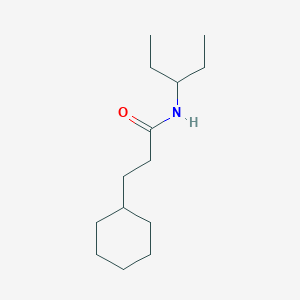 molecular formula C14H27NO B11157731 3-cyclohexyl-N-(pentan-3-yl)propanamide 