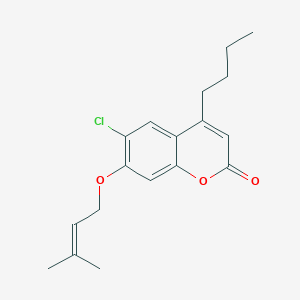 4-butyl-6-chloro-7-[(3-methylbut-2-en-1-yl)oxy]-2H-chromen-2-one