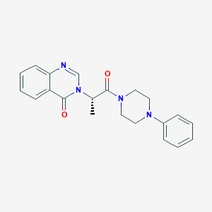 molecular formula C21H22N4O2 B11157739 3-[(2S)-1-oxo-1-(4-phenylpiperazin-1-yl)propan-2-yl]quinazolin-4(3H)-one 