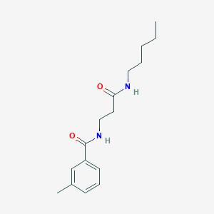 molecular formula C16H24N2O2 B11157749 3-methyl-N-[3-oxo-3-(pentylamino)propyl]benzamide 