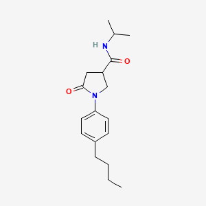 molecular formula C18H26N2O2 B11157760 1-(4-butylphenyl)-5-oxo-N-(propan-2-yl)pyrrolidine-3-carboxamide 