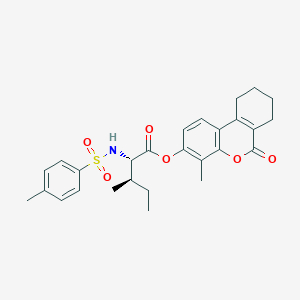 (4-methyl-6-oxo-7,8,9,10-tetrahydrobenzo[c]chromen-3-yl) (2S,3R)-3-methyl-2-[(4-methylphenyl)sulfonylamino]pentanoate