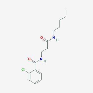 2-chloro-N-[3-oxo-3-(pentylamino)propyl]benzamide