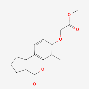 Methyl [(6-methyl-4-oxo-1,2,3,4-tetrahydrocyclopenta[c]chromen-7-yl)oxy]acetate