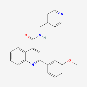 2-(3-methoxyphenyl)-N-(pyridin-4-ylmethyl)quinoline-4-carboxamide