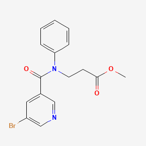 Methyl 3-{[(5-bromo-3-pyridyl)carbonyl]anilino}propanoate