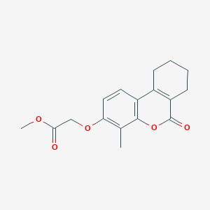 molecular formula C17H18O5 B11157854 methyl [(4-methyl-6-oxo-7,8,9,10-tetrahydro-6H-benzo[c]chromen-3-yl)oxy]acetate 