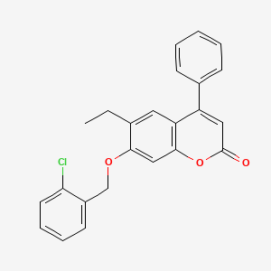 7-[(2-chlorobenzyl)oxy]-6-ethyl-4-phenyl-2H-chromen-2-one