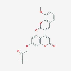 3-[7-(3,3-dimethyl-2-oxobutoxy)-2-oxo-2H-chromen-4-yl]-8-methoxy-2H-chromen-2-one