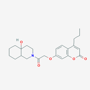 molecular formula C23H29NO5 B11157891 7-[2-(4a-hydroxyoctahydroisoquinolin-2(1H)-yl)-2-oxoethoxy]-4-propyl-2H-chromen-2-one 