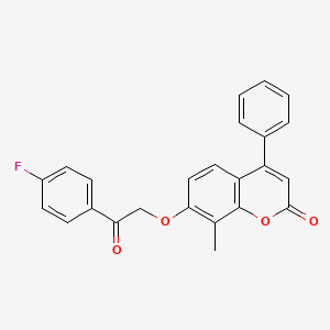 7-[2-(4-fluorophenyl)-2-oxoethoxy]-8-methyl-4-phenyl-2H-chromen-2-one