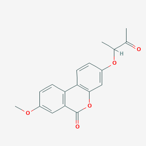 molecular formula C18H16O5 B11157905 8-Methoxy-3-(1-methyl-2-oxopropoxy)benzo[c]chromen-6-one 