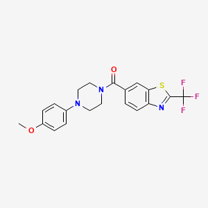 molecular formula C20H18F3N3O2S B11157913 [4-(4-Methoxyphenyl)piperazino][2-(trifluoromethyl)-1,3-benzothiazol-6-yl]methanone 