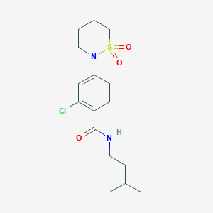 2-chloro-4-(1,1-dioxido-1,2-thiazinan-2-yl)-N-(3-methylbutyl)benzamide