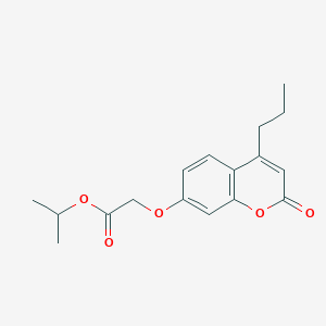 molecular formula C17H20O5 B11157920 propan-2-yl 2-[(2-oxo-4-propyl-2H-chromen-7-yl)oxy]acetate 