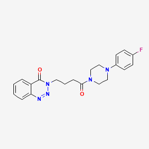 molecular formula C21H22FN5O2 B11157934 3-{4-[4-(4-fluorophenyl)piperazino]-4-oxobutyl}-1,2,3-benzotriazin-4(3H)-one 