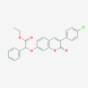 ethyl {[3-(4-chlorophenyl)-2-oxo-2H-chromen-7-yl]oxy}(phenyl)acetate