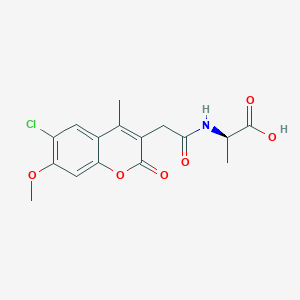 N-[(6-chloro-7-methoxy-4-methyl-2-oxo-2H-chromen-3-yl)acetyl]-D-alanine