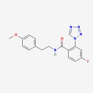 molecular formula C17H16FN5O2 B11157946 4-fluoro-N~1~-(4-methoxyphenethyl)-2-(1H-1,2,3,4-tetraazol-1-yl)benzamide 