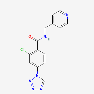 molecular formula C14H11ClN6O B11157947 2-chloro-N-(pyridin-4-ylmethyl)-4-(1H-tetrazol-1-yl)benzamide 