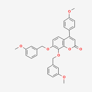 7,8-bis[(3-methoxybenzyl)oxy]-4-(4-methoxyphenyl)-2H-chromen-2-one